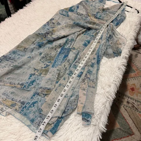 NEW Lulu’s Francine Multi Boho Print Halter Midi Dress in Blue Medium - Image 6