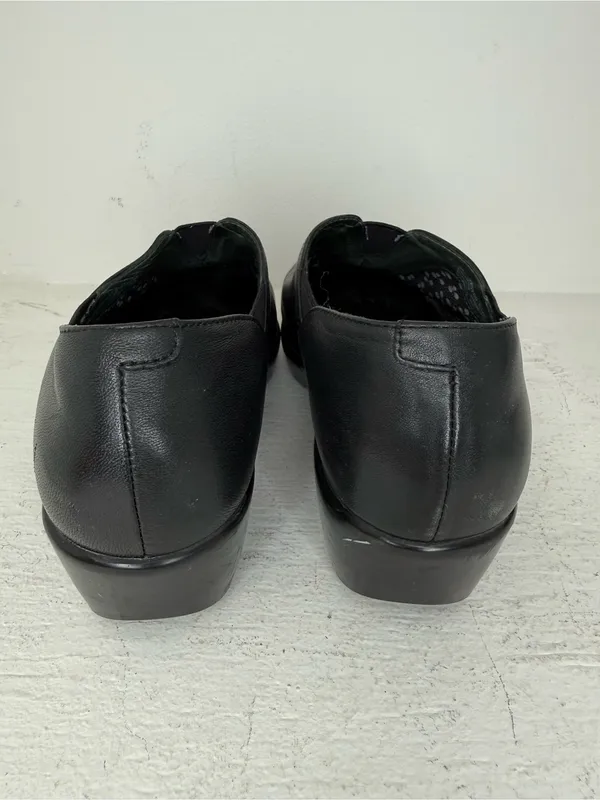 Dansko Black leather slip-on clogs with a heel. #clogs #comfort size 38 USA 8 - Image 4