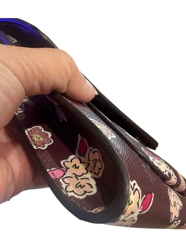 Kate Spade Frosted Floral Tinsel Flap Crossbody/Clutch Bag in Deep Berry NEW!!! - Image 6
