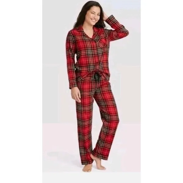 Wondershop Womens 2 Piece Holiday Flannel Pajamas Size M NWT. 2-SETS - Image 6