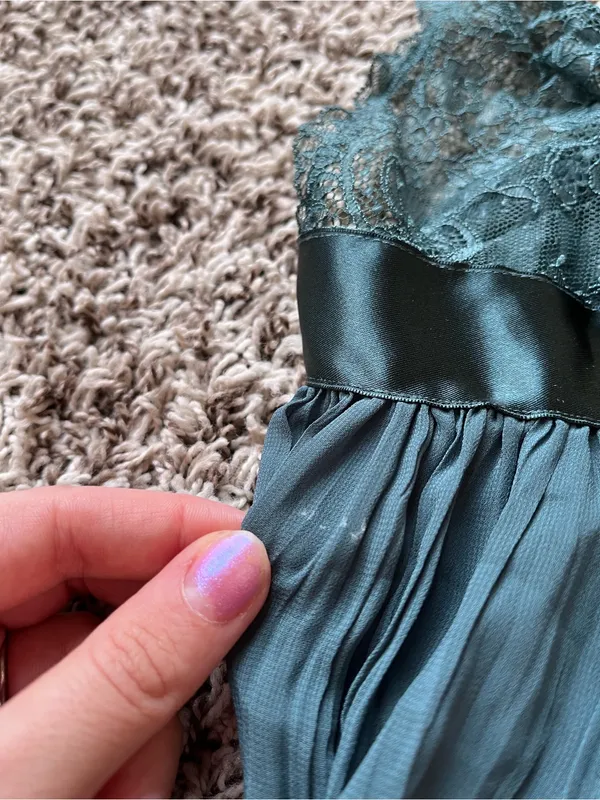 Victoria's Secret Pleated Rhinestone Strap Babydoll Chemise - Image 5