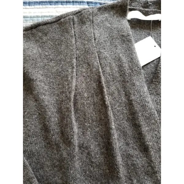 ASTR The Label Long Sleeve Faux Wrap Wool Blend Sweater Top Gray Size S - Image 6