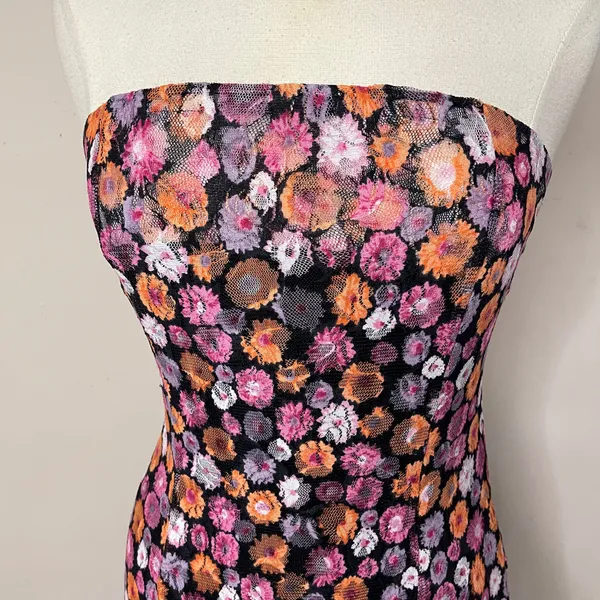 NWOT MISCREANTS Cupid Mini Dress in Orange Pink Lace - Image 5