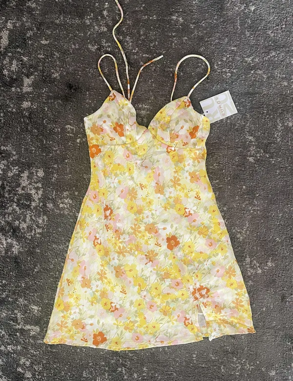 Walk This Way Floral Mini Dress - Image 2