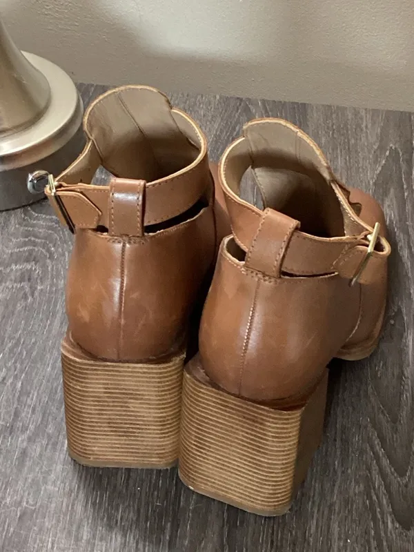 Free People Brady Buckle Bootie in Cognac Leather - Image 4