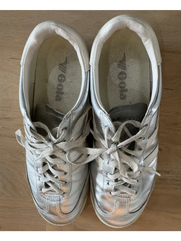 Gola Torpedo Glimmer sneaker silver / off white size 9 - Image 6
