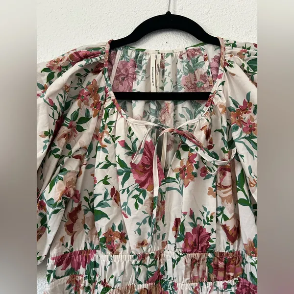 Anthropologie The Somerset Maxi Dress: Puff Sleeve Edition Sz small nwt - Image 6