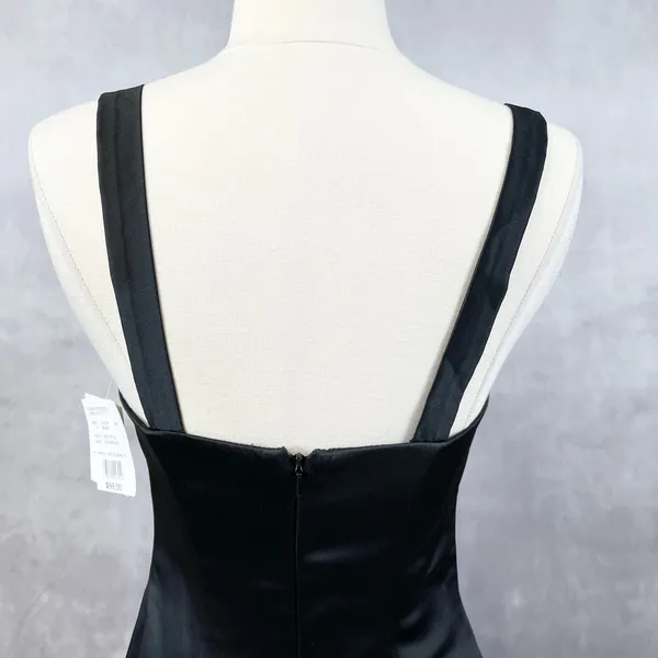 Davids Bridal Womens Dress‎ 4 Satin Strap Fit Flare Cocktail Party Flirty LBD - Image 5