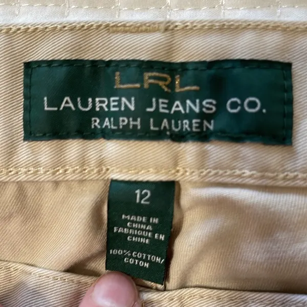 Lauren Ralph Lauren Khaki 5-Pocket Capri Pants 21" Inseam Size 12 - Image 3