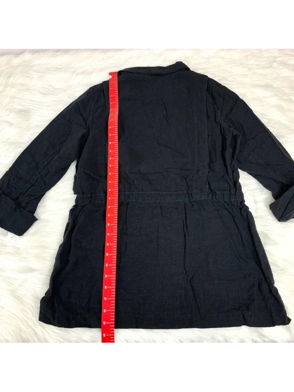 NEW Free People Linen Blend Charly Blazer SIZE MEDIUM MIDNIGHT NWT - Image 13