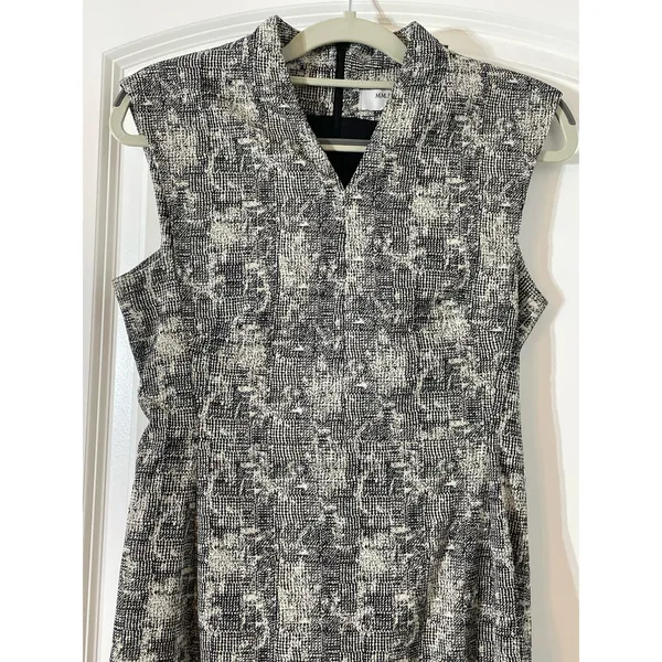 MM Lafleur Dress Size 2 Black & White Abstract Preppy Twee Office - Image 3