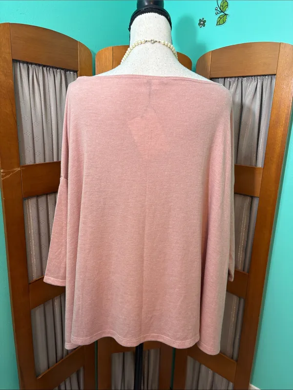 Stella & Dot Dusty Rose Boatneck Tunic Top - Image 7