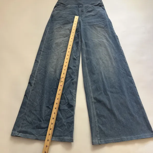 Halara Flex High Waisted Pockets Baggy Wide Leg Washed Casual Jeans XS Reg - Image 5