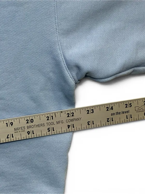Alo Yoga Blue Cropped Polo Sweatshirt Women’s M/L Oversized Long Sleeve - Image 6
