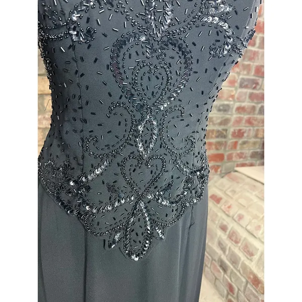 formal dress prom beaded black cutout neckline - Image 5