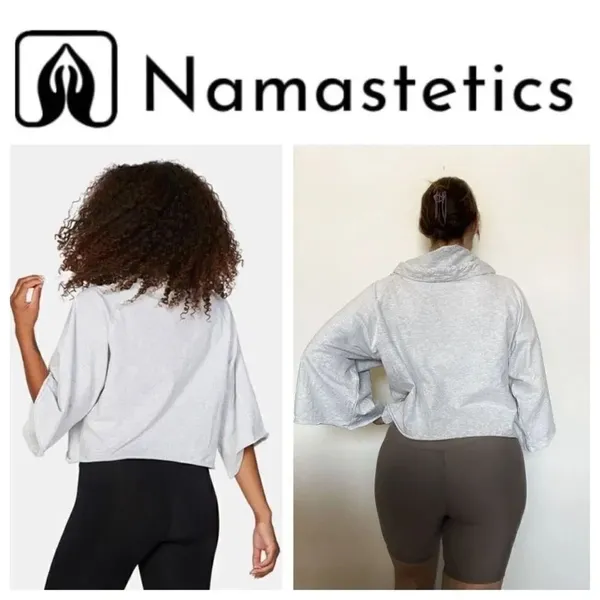Namastetics Hoodie NEW Athleisure XL Grey Gym Relaxed Fit - Image 11