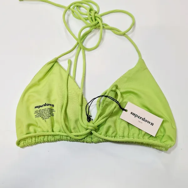 Superdown Roxy Bikini Top in Green - Image 4