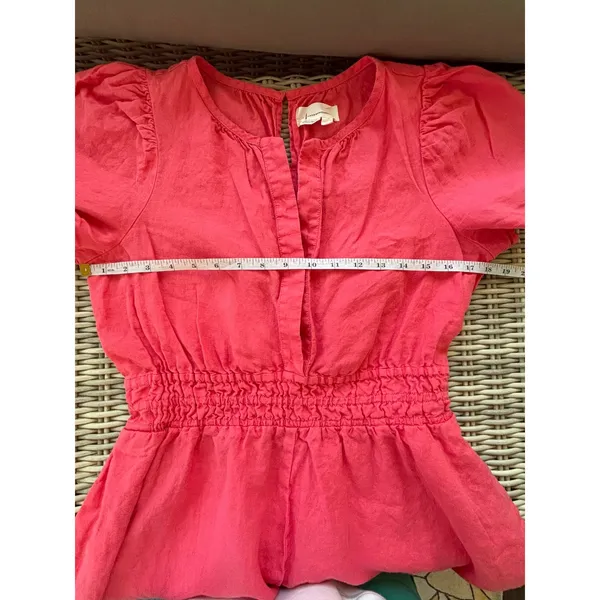 Anthropologie The Somerset‎ Romper Linen Edition small boho vacation festival - Image 9