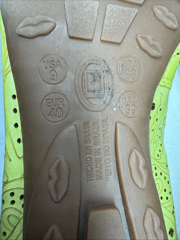 chelsea crew lime yellow green perforated ballet flats leather 9 colorful casual - Image 9