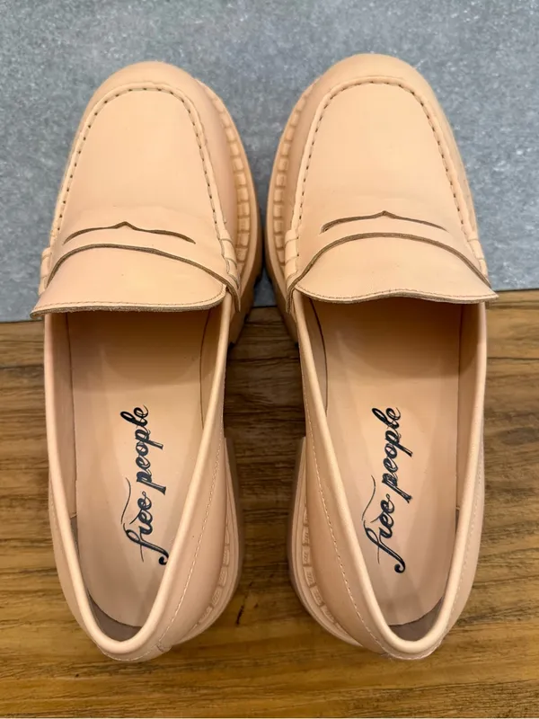 Free People Lyra Lug Sole Penny Loafer Cantaloupe Size 39.5 (US 8.5-9 - Image 8