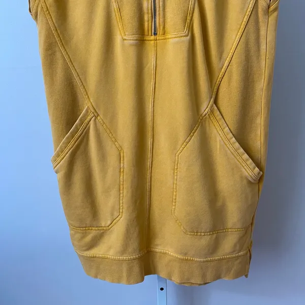 Anthro Daily‎ Practice M Sweatshirt Vest Quarter Zip Ribbed Trim Athleisure - Image 3