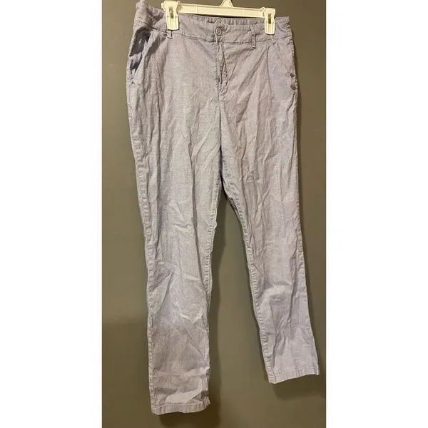 H&M Label Of Graded Goods Light Blue Straight Leg Casual/Dress Pants 10 - Image 3