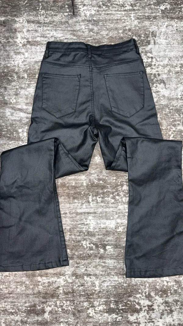 Edikted Faux Leather Pants Flare - Image 3