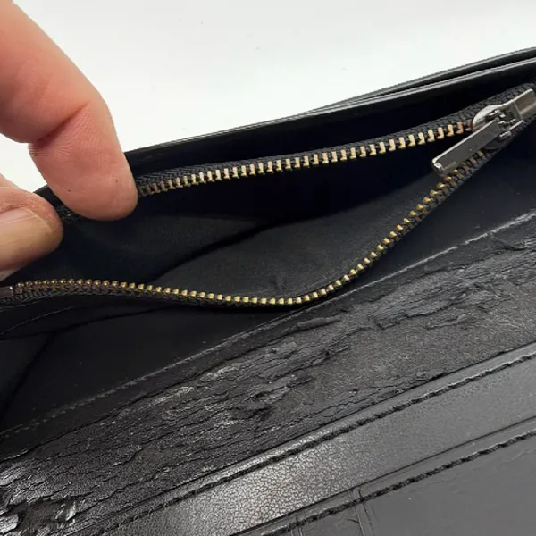 Coach Billfold Black Signature Coated Canvas Wallet - Image 6