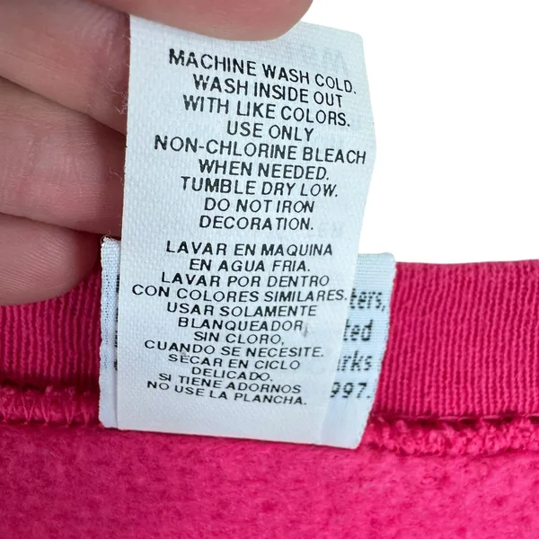Looney Tunes Vtg 1997 Cotton Blend Pink Crew Neck Tweety Bird Sweatshirt 14W 16W - Image 6