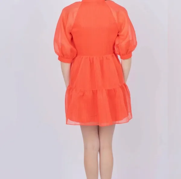 Amanda Uprichard Diego Dress in Reiss Coral - Image 7