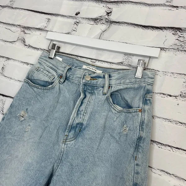 Vintage Y2K PacSun Dad Jeans High Rise Button Fly Light Wash Distressed Size 28 - Image 7