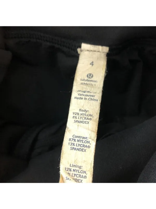 Lululemon Womens Shorts Pleated High Waisted Pockets Pull On Lined Black 4 - Image 3
