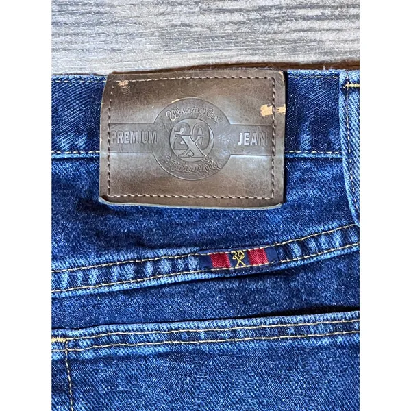 Wrangler 20X Straight Leg Blue Jeans‎ Western Denim Size 14 31x33 Mom Riding VTG - Image 12
