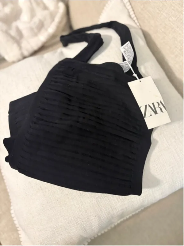 Zara New Knit Halter Ribbed Mini Dress - Image 3