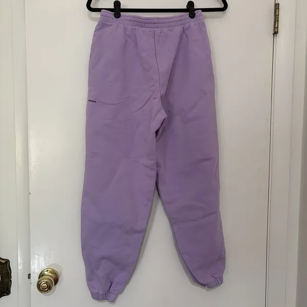 PANGAIA Organic Cotton Light Purple Lavender Drawstring Sweatpants Size Small - Image 6
