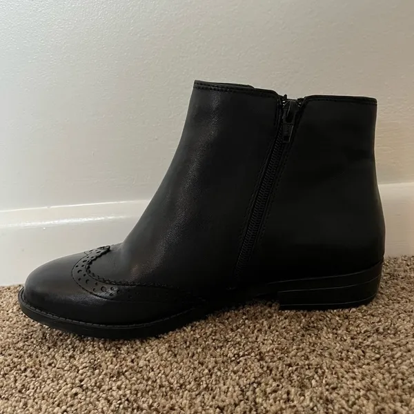 Black David Tate Tisa Leather Boots Size 9.5 - Image 6