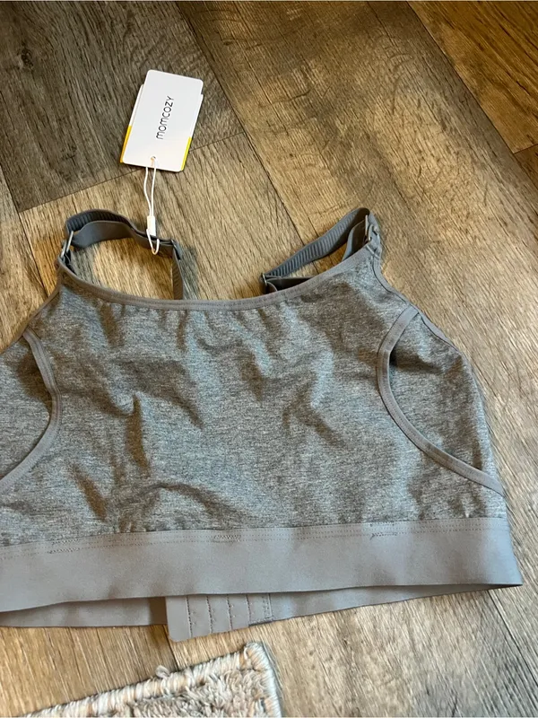 NWT momcozy Gray Maternity/Nursing Bra -‎ Seamless Comfort - Image 2