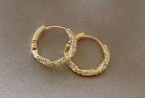 14mm Small Gold Hoop Earrings for Women - Image 3