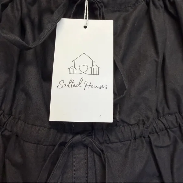 NWT SALTED HOUSES Boutique Black Sleeveless Bow Tie Top Medium - Image 7