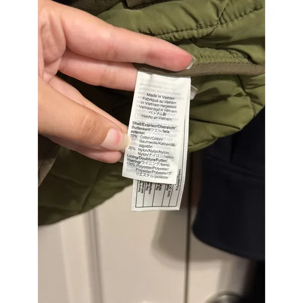 J Crew Mercantile Quilted Vest Olive Green Diamond Stitch Utility Gorp Preppy - Image 5