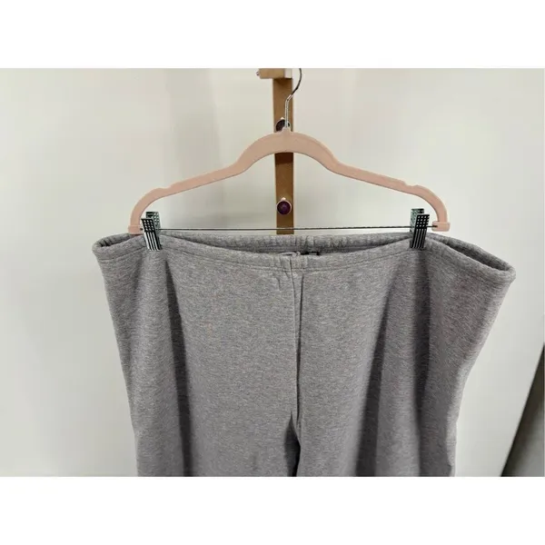 NWT SKIMS Cotton Fleece Jogger 3X Light Heather Gray Sweatpants 30.5 Inseam - Image 5