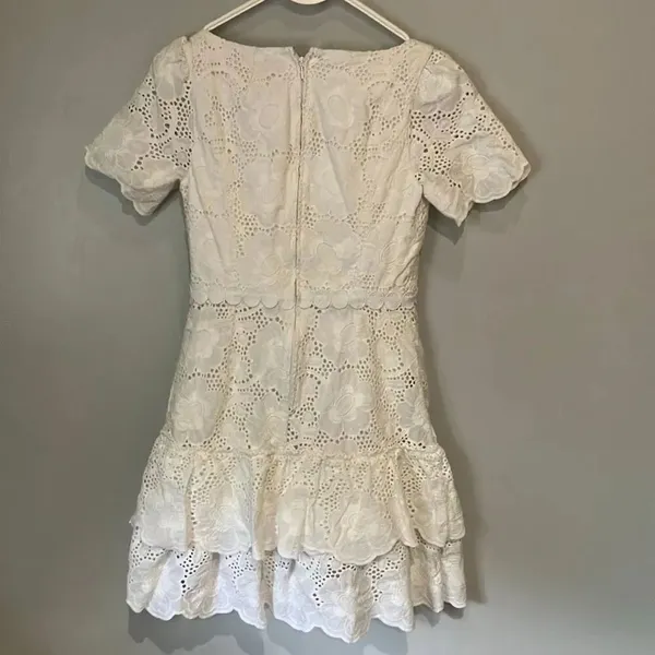 Lilly Pulitzer Bonnie Dress Resort White Jumbo Bonquet Eyelet Sz 2 Bridal #500 - Image 12