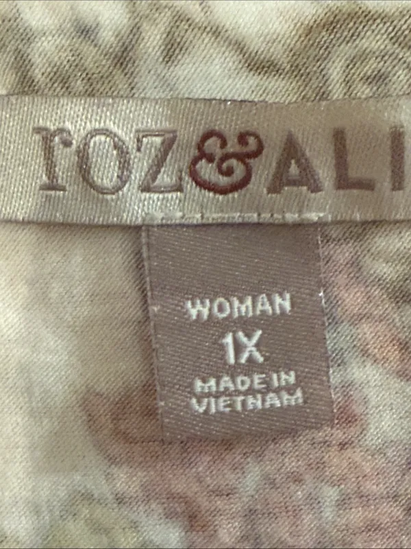 Roz & Ali floral sleeveless blouse size 1X . - Image 2