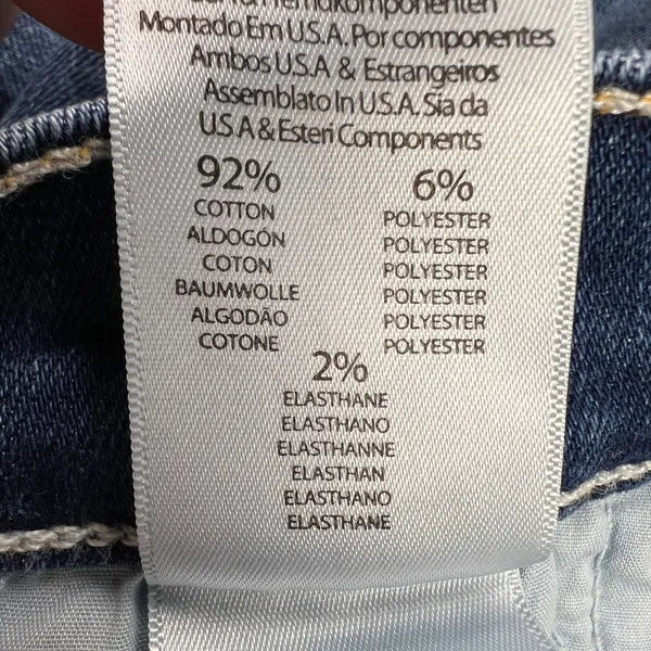 MOTHER Insider Crop Step Fray Jeans Not Rough Enough Wash Stretch Denim Size 25 - Image 9
