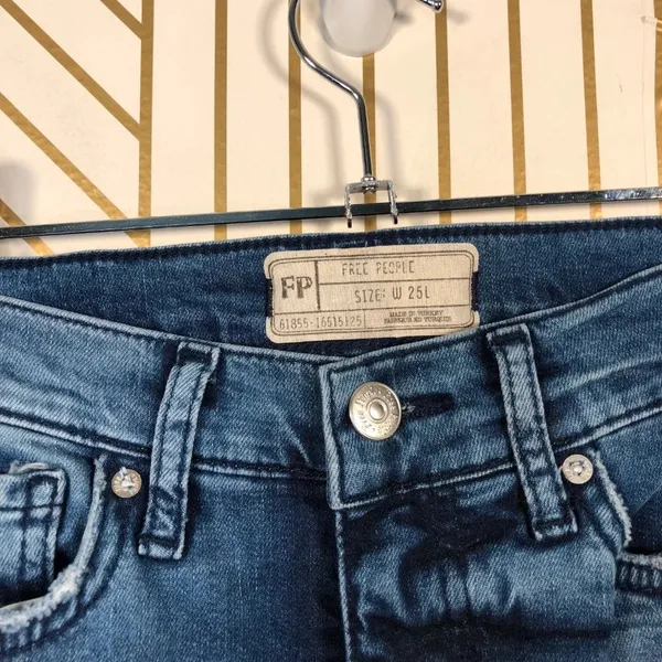 Free‎ People Busted Knee Skinny Jeans in Turquoise - Image 7