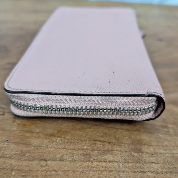 Coach Pink Crossgrain Leather Zip Wallet - Image 4