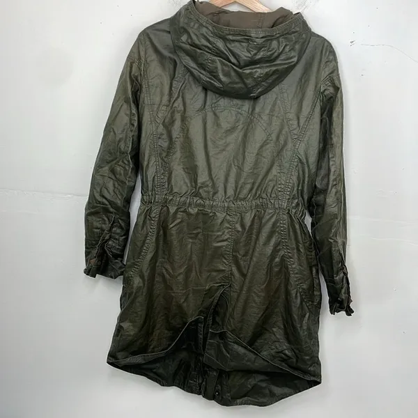 G-STAR RAW Women's Parka Jacket Hooded Black Cotton Pockets Zip size Small - Image 7