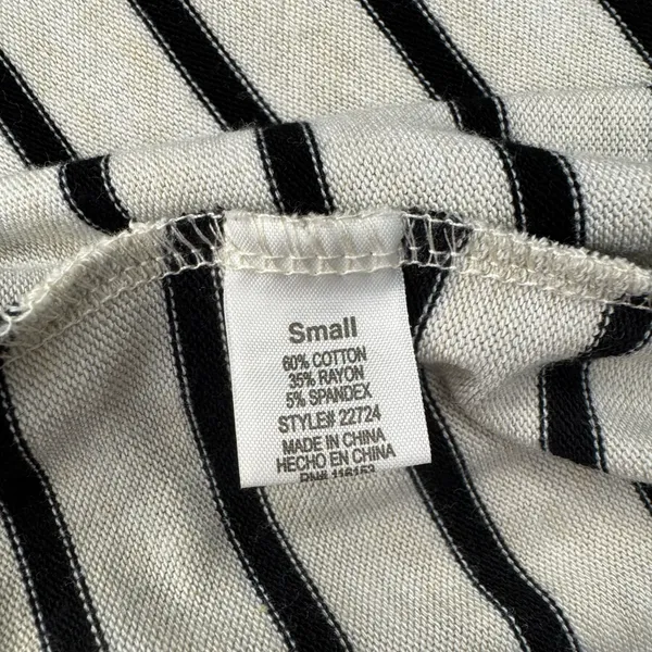 Poof! Striped Cream and Black Cardigan with Elbow Patches - Image 16