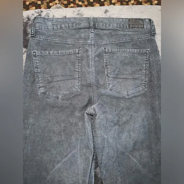American Eagle Stretch Corduroy Super High-Waisted Flare Pant in Night Time Navy - Image 13