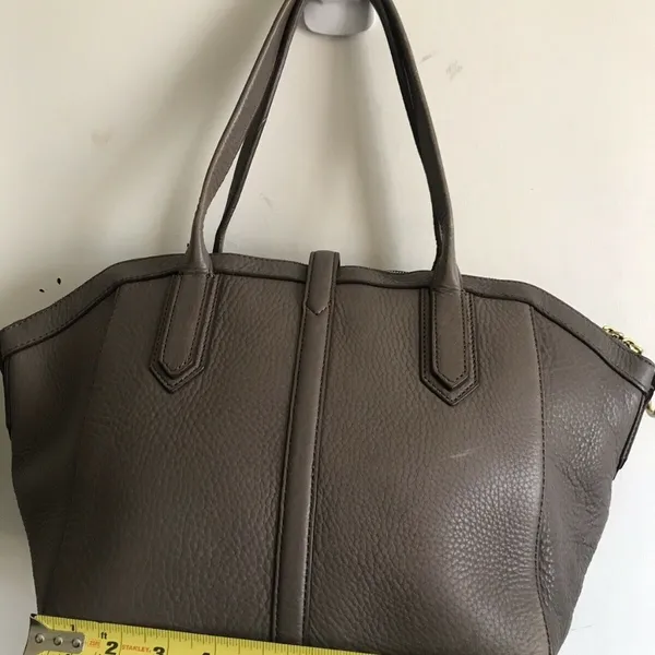 J Crew Large Light Brown Leather Trapeze Tote - Image 5